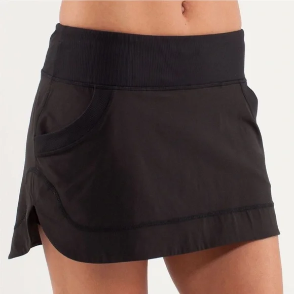 🌼Lululemon Run: For All Skirt Black Size 6 - Picture 1 of 15